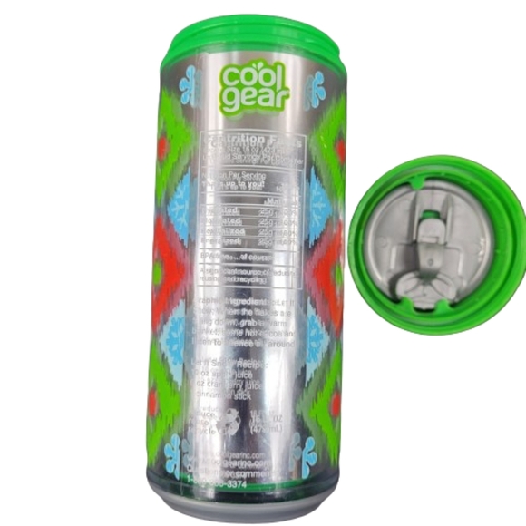 Cool Gear Soda Pop Can Cup Travel Tumblers Lot of 2 Owls and Aztec Design EUC - Picture 8 of 11